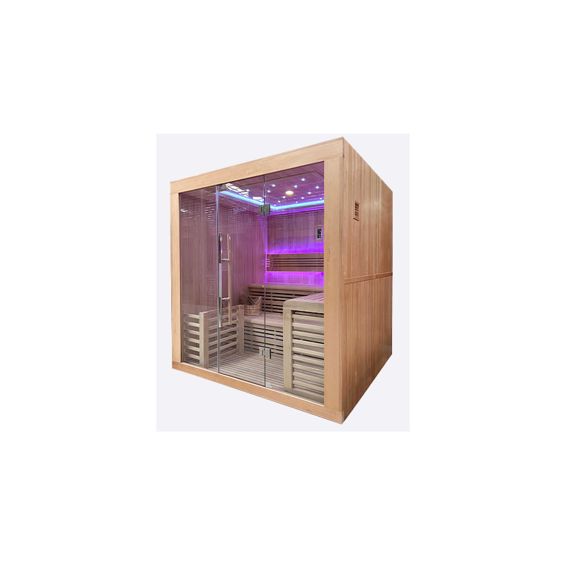 Sauna Vapeur Contemporain UTOPIA 4 places, poêle Electrique 6kw inclus