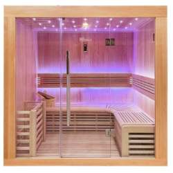 Sauna Vapeur Contemporain UTOPIA 4 places, poêle Electrique 6kw inclus