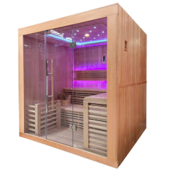 Sauna Traditionnel Design UTOPIA 6 places avec poêle Electrique 8kw